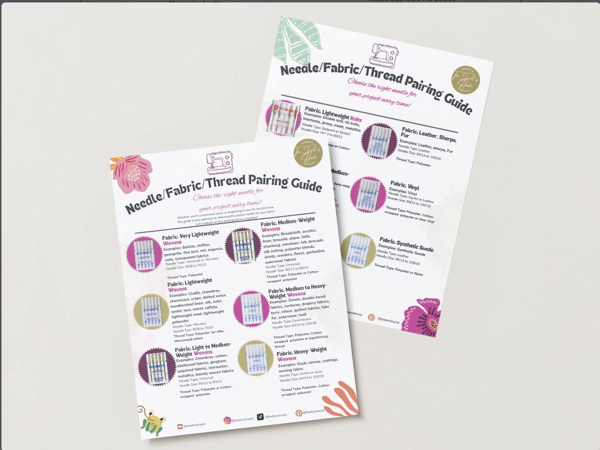 Deluxe Needle/Fabric Pairing Guide - Image 2